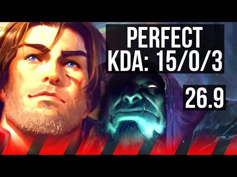 GAREN vs YORICK (TOP) | Perfect KDA: 15/0/3 | EUW Diamond | 26.9