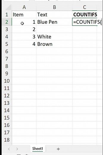 Count Data with Multiple Conditions in Excel Using COUNTIFS! ✅