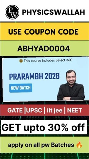 pw couponcode prarambh 2028 upsc batch | pw only ias prarambh Batch couponcode #pwupscdiscount #ias