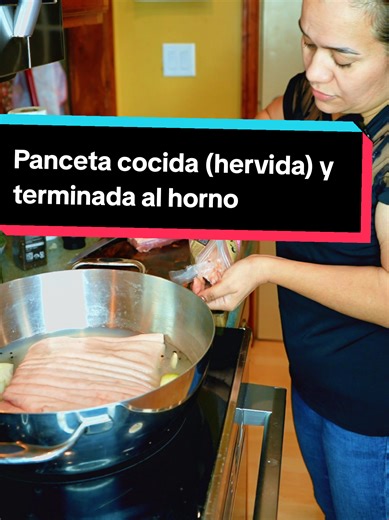 Deliciosa Panceta Cocida y Terminada al Horno