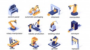 Manufacture - Isometric Icons