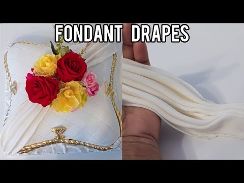 HOW TO make FONDANT DRAPES for your CAKES. #Fondantdrapes #caketutorial