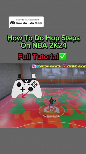 Replying to @real How To Do Hopsteps On NBA 2K24! Full Tutorial! #nba2k #nba2k24 #fyp #nba2ktips