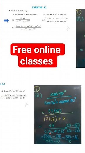Class 10 Maths Chapter 8 Introduction to TRIGONOMETRY Exercise 8.2 Q1 #mathshorts #mathstricks