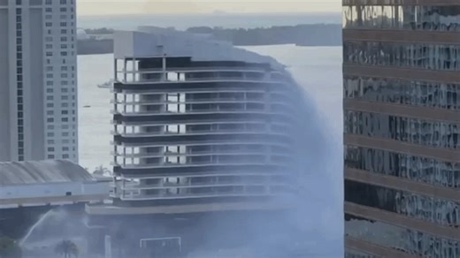 Miami Waterfront Hotel Flattened in Early-Morning Implosion