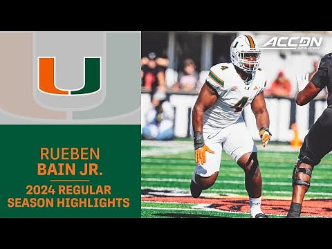 Rueben Bain Jr. 2024 Regular Season Highlights | Miami Defensive Lineman