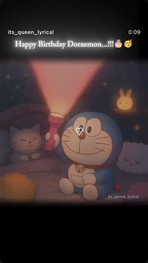 ✨Happy Birthday Doraemon...🎊🎁🎂🍙#my favorite cartoon 😚💗 #shortvideo