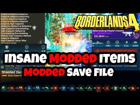 500+ INSANE Modded Items Save File In Borderlands 4