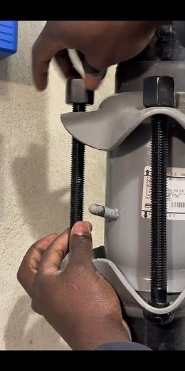 Installing dresser coupling onto black pipe #plumbing #diy #howto #plumber #shorts #viralvideo #fyp