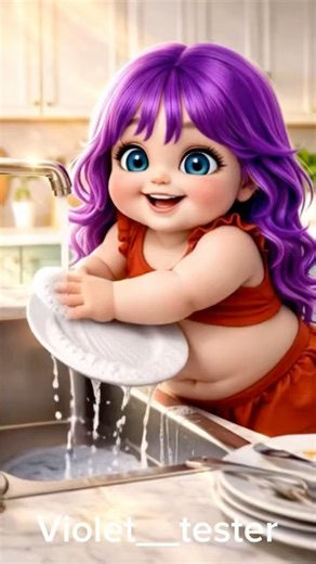 Little sweet Violet is obsessed with cleaning#movie #fantasy #games