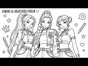 How to Draw K-pop Demon Hunters | Rumi, Mira & Zoey Art Process