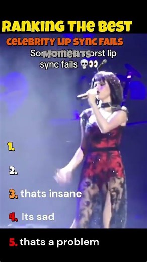 Ranking the Best Celebrity Lip sync fail Moments! #funny #viral #ranking #shorts