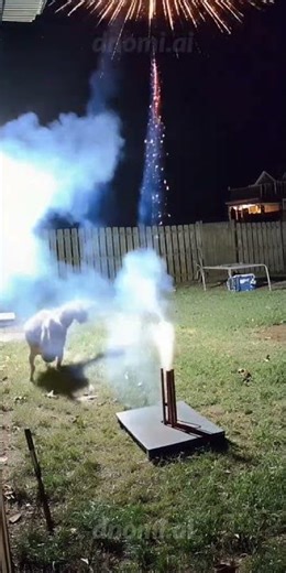 Goat Accidentally Launches Fireworks! 😱🐐💥 (Caught on Camera) #shorts