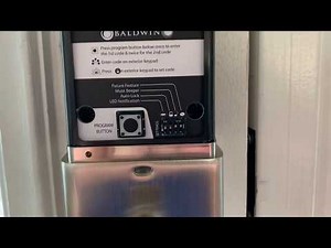 How to enable and disable auto lock on Baldwin electronic door lock
