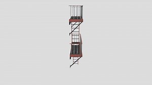 Fire Escape Module - Download Free 3D model by cruftcam