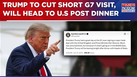 Donald Trump To Wrap Up G7 Visit Early Citing Middle East Concerns; Will Depart For US After Dinner