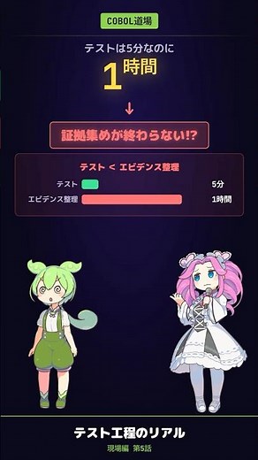 【COBOL現場編 #5】テスト5分、証拠集め1時間