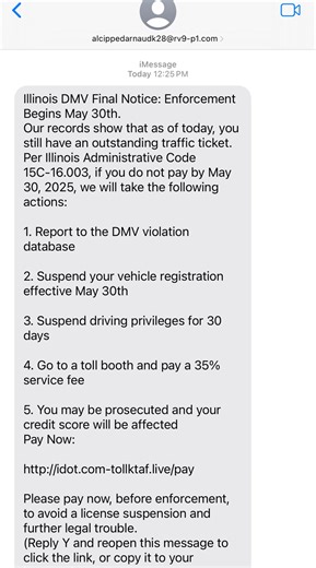 21K views · 66 reactions | 217 THIS WEEKS SCAM: This week’s scam. An Illinois DMV text message. Who got one? | 217 Problems | Facebook