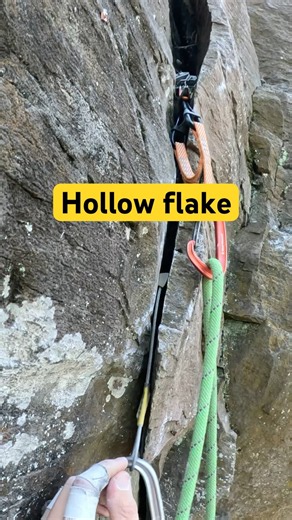 Backing up gear in a hollow flake!