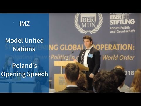 IMZ Model United Nations – Poland's Opening Speech at the BERMUN