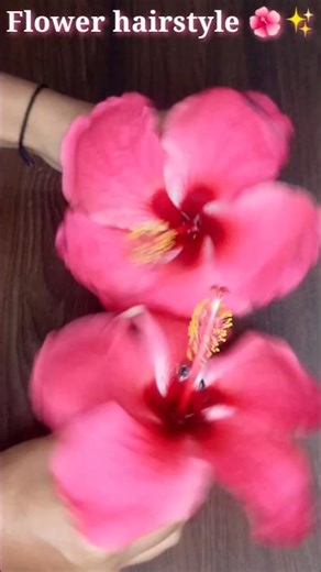 Real flower hairstyle 🌺✨😍#hairstyle #flowerhairstyle #shortvideo