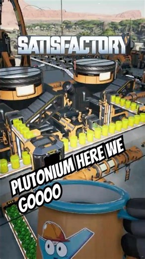 Processing Uranium Waste is the Start of a Crazy Production Chain in Satisfactory! #shorts