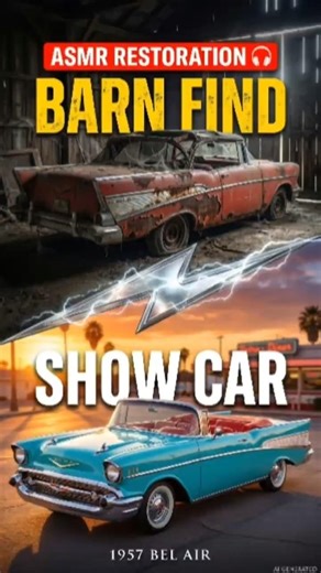 ASMR 1957 Chevy Bel Air Restoration | Barn Find to Dream Car Transformation 🔥