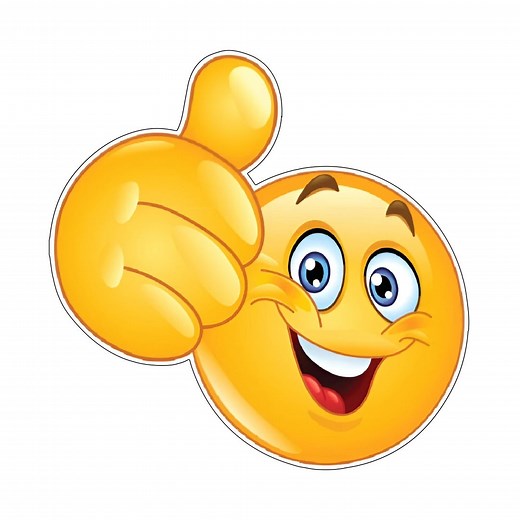 Smiley Face Thumbs up Emoji Vinyl Sticker - Etsy