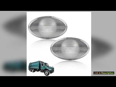 2Pcs Front Corner Fender Hood Side Marker Light Covers For 20022022 Freightliner M2 106 112 2004201