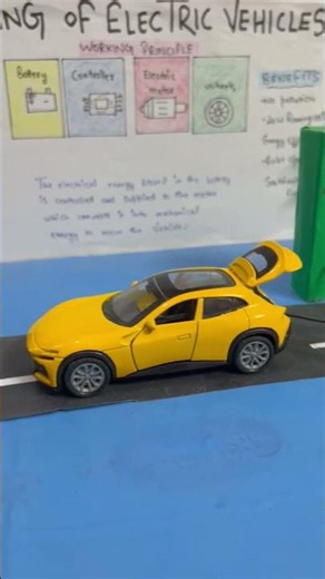 Working Model of Electric Vehicle (EV) ⚡🚗 | School Project Idea