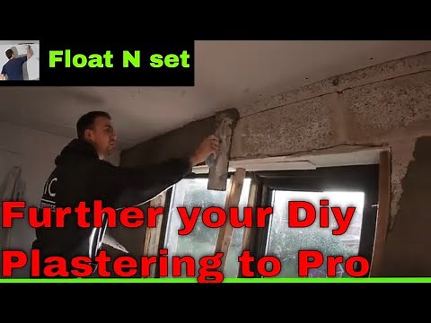 How to Float & Set Window Wall Sand and Cement then Plaster Skimming full Tutorial