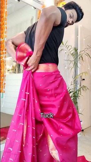 how to wear a dhoti with saree