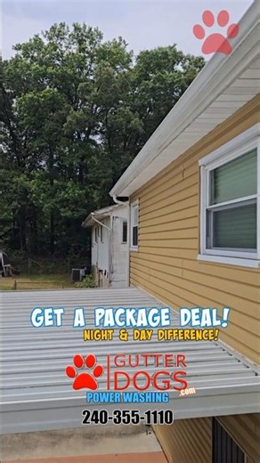 This Camp Springs MD House Looks Brand New After Power Washing! #gutterdogs