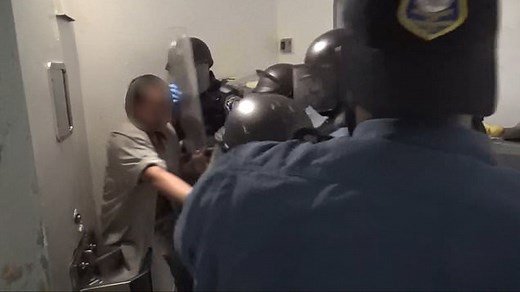 Female inmate punched 28 times by prison guards caught on tape