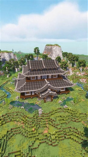 Minecraft: Japanese Dojo House Timelapse Build #minecraft