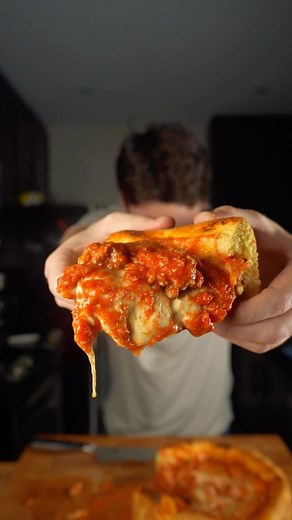 Blake Menard | Just call me the cheese man recipe on website #deepdishpizza #chicagostylepizza #food #cooking | Instagram