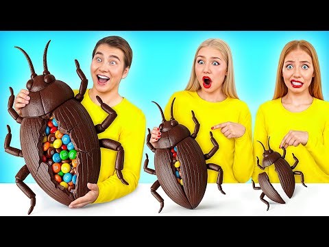 Big, Medium and Small Plate Challenge | Tasty Food Tricks by Candy DO