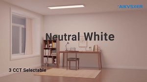 AIKVSXER 4 Pack 4FT LED Flat Panel Light Surface Mount - Black 4400LM 40W 120V 3000K/4000K/5000K Brightness 10%-100% by Triac Dimmer 4Ft LED Light Fixtures for Home or Office