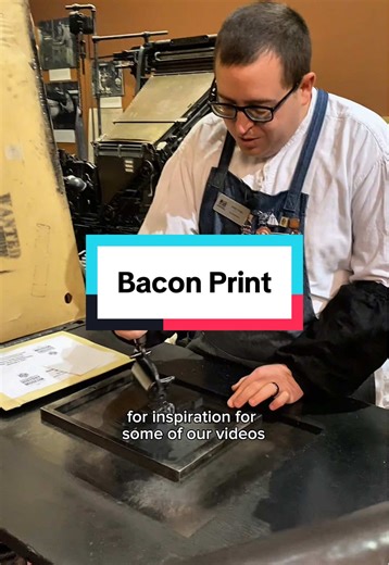 December 30th is National Bacon Day! Like many of these “national holidays,” it gives us an excuse to highlight some of our cuts in our print shop exhibit at the Sacramento History Museum. However, we do not have a cut of bacon, nor many foods. For today, Jared letterpress printed a cut of the animal which bacon comes from. This small photo engraving of a pig was made in the 1960s and it is from the Stockton High School Print Shop Collection. The accompanying text, set in 24 point Caslon, states