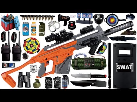 Nerf unboxing, SWAT gear unboxing,Testing The Most REALISTIC Toy Gun