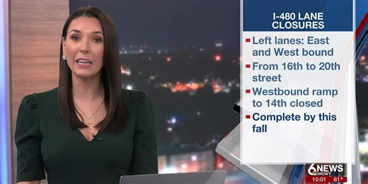 Lane restrictions coming to I-480 near downtown Omaha