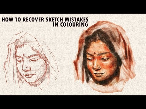 How to Fix Sketch Mistakes While Coloring | Art Tips for Beginners