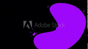 Swirling purple liquid with fill on a black screen. Art filling by drawing a cartoon brush for changing the screen. Stock video in 4K with alpha channel. Stock Video