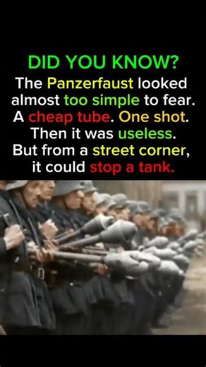 WW2's Panzerfaust: Cheap Tube, Tank Killer? #shorts#militaryhistory