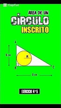 Aprende a calcular el área de un círculo INSCRITO. #matematicamente #formasgeometricas #maths