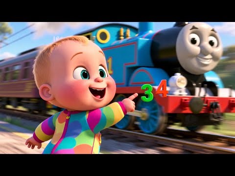 Hippo’s Counting Train 🚂🦛 | Fun Numbers & Counting for Kids | Preschool Learning Video