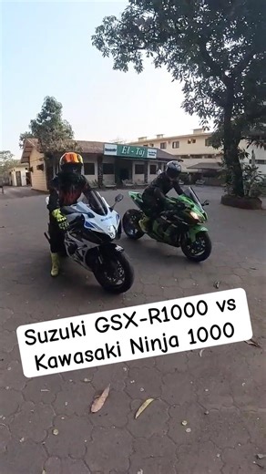 Suzuki GSX-R1000 vs Kawasaki Ninja 1000 | Insane Superbike Exhaust Sound 🔥 #superbike #india