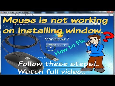 How to fix mouse or keyboard is not working on installing window