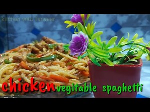 how to make chicken vegetable spaghetti spaghetti recipes, spicy chicken vegetable spaghetti.