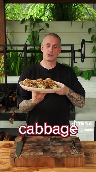 Grilled Sugarloaf Cabbage: w. Miso Butter Ingredients 1 sugarloaf cabbage, quartered 1 tbsp neutral oil (vegetable, canola, peanut) Sea salt, to season 100g butter, at room temperature 1½ tbsp white miso 1 tbsp mirin Fried shallots, to serve Method Preheat a grill to medium-high heat. Drizzle cut sides of cabbage with oil and season with salt. Place cabbage cut side down on the grill and cook, turning, for 10-15 minutes until charred all over. Combine butter and miso in a medium bowl, beat with 